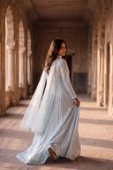 Sky Blue Dress, detail view 5. Available to rent from Wear Wali.