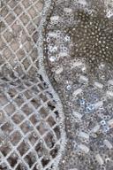 Champagne peplum, close up of the silver sequin lattice and bead embroidery