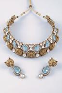 Crystal Kundan Antique Choker, close up of the work, detail 1