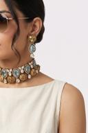 Crystal Kundan Antique Choker, close up of the work, detail 3