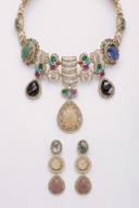 Pastel and Onyx Victorian Choker Set, close up of the work, detail 2