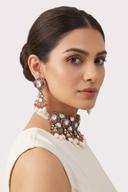 Ruby and Pearl Antique Choker Set, close up of the work, detail 1