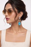 Turquoise Victorian Drop Earrings, close up of the work, detail 1